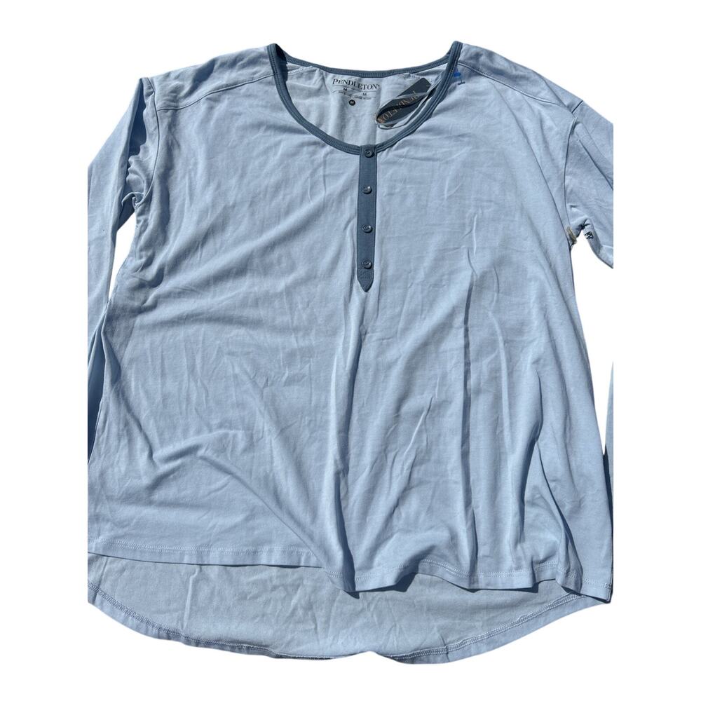 Pendleton Women's sz M Everywhere Henley Long Sleeve T Shirt